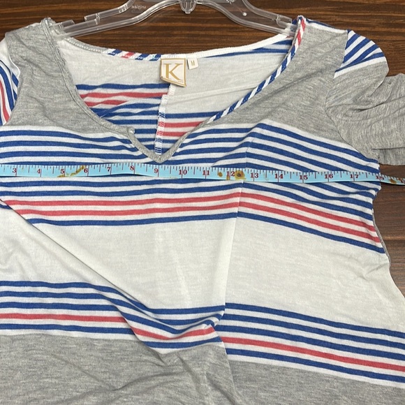 🏷 NEW! K by Kinnucan’s long sleeve mini dress/shirt M - Picture 8 of 10